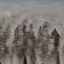 Eiszapfen am Ufer des Bodensees